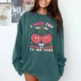 Retro Cherry Love 90s Nostalgia Comfort Colors Sweatshirt Chalky Mint