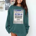 Retro Computer Dialog Box 90s Desktop Interface Nostalgia Comfort Colors Sweatshirt Chalky Mint