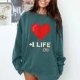 Retro Gamer 1 Life Pixel Heart – 8-Bit Gaming Nostalgia Comfort Colors Sweatshirt Chalky Mint