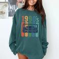 Retro Nineties Style Audio Tape Nostalgia Year 1990 Comfort Colors Sweatshirt Chalky Mint