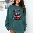Scottish Terrier Reading a Book Dog Comfort Colors Sweatshirt Chalky Mint