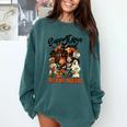 Support Your Local Trick Or Treaters Retro Spooky Nostalgia Comfort Colors Sweatshirt Chalky Mint
