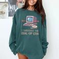 I Survived The Dial-Up Era Retro 90s Nostalgia Premium Tri-Blend Comfort Colors Sweatshirt Chalky Mint