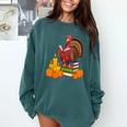 Turkey Reading Books Fall Thanksgiving Teacher Book Comfort Colors Sweatshirt Chalky Mint Turkey Reading Books Fall Thanksgiving Teacher Book Comfort Colors Sweatshirt Chalky Mint