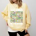 100 Days In The Books English Reading Teacher 100th Day Kids Comfort Colors Sweatshirt Blue Spruce