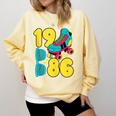 1986 Retro Raised In The 80s Old School Nostalgia Vibes Comfort Colors Sweatshirt Blue Spruce