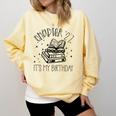 27th Birthday Women Book Lovers Chapter 27 Its My Birthday Comfort Colors Sweatshirt Blue Spruce