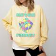 80s 90s Nostalgia Magic Cube Retro Party Costume Comfort Colors Sweatshirt Blue Spruce