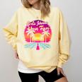 80s Fashion Girls Just Wanna Have Fun 1980s Nostalgia Comfort Colors Sweatshirt Blue Spruce