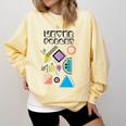 80s Nostalgia Never Forget Comfort Colors Sweatshirt Blue Spruce