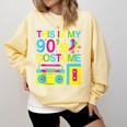 This Is My 90's Costume Retro 1990s Style Cassette Nostalgia Comfort Colors Sweatshirt Blue Spruce