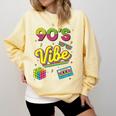 90s Nostalgia Retro Apparel 90'S Vibe Retro Comfort Colors Sweatshirt Blue Spruce