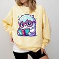 Adorable Book Lover Yeti With Reading Glasses Cute Comfort Colors Sweatshirt Blue Spruce Adorable Book Lover Yeti With Reading Glasses Cute Comfort Colors Sweatshirt Blue Spruce