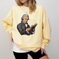 Alexander Hamilton Reading A Book Comfort Colors Sweatshirt Blue Spruce