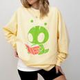 Alien Reading Book Believe In Yourself Kids Women Men Comfort Colors Sweatshirt Blue Spruce