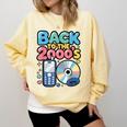 Back To The 2000s Retro Nostalgia Comfort Colors Sweatshirt Blue Spruce