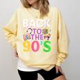 Back To The 90's Mixtape Era Nostalgia Retro 1990 90's Style Comfort Colors Sweatshirt Blue Spruce