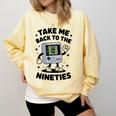 Take Me Back To The Nineties 90's Retro Gamer Nostalgia Comfort Colors Sweatshirt Blue Spruce