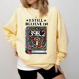 I Still Believe In 3982 Section Fairy Tale Book Lover Comfort Colors Sweatshirt Blue Spruce