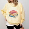 I Like Big Books Cannot Lie Librarian Reading Teacher Comfort Colors Sweatshirt Blue Spruce