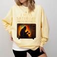 Bigfoot Saturday Morning Nostalgia Comfort Colors Sweatshirt Blue Spruce