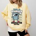 This Is My Book Character Costume Reading Book Lover Comfort Colors Sweatshirt Blue Spruce