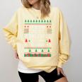 Book Lover Christmas Reader Ugly Sweater Tee Xmas New Year Comfort Colors Sweatshirt Blue Spruce