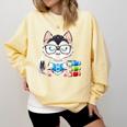 Book Lover Reading Husky Dog Comfort Colors Sweatshirt Blue Spruce Book Lover Reading Husky Dog Comfort Colors Sweatshirt Blue Spruce