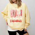 All Booked For Valentine Book Lovers Women Girl Teacher Comfort Colors Sweatshirt Blue Spruce