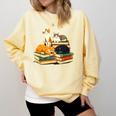 Bookish Cat Lover Cute Reading Squad Books & Kittens Love Comfort Colors Sweatshirt Blue Spruce Bookish Cat Lover Cute Reading Squad Books & Kittens Love Comfort Colors Sweatshirt Blue Spruce