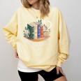 Books And Coffee Book Lover Bookish Green Book Theme Reading Comfort Colors Sweatshirt Blue Spruce