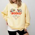 Books Heart Valentines Day Books Are My Love Language Comfort Colors Sweatshirt Blue Spruce