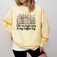 I Like My Books Spicy & My Coffee Icy Lover Bookworm Premium Comfort Colors Sweatshirt Blue Spruce I Like My Books Spicy & My Coffee Icy Lover Bookworm Premium Comfort Colors Sweatshirt Blue Spruce