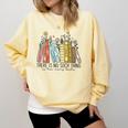 Books Wildflowers There Is No Such Thing As Too Many Books Comfort Colors Sweatshirt Blue Spruce