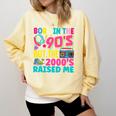 Born In The 90's But The 2000's Raised Me Y2K Nostalgia Comfort Colors Sweatshirt Blue Spruce Born In The 90's But The 2000's Raised Me Y2K Nostalgia Comfort Colors Sweatshirt Blue Spruce