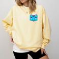 Bytes Of Memories Digital Nostalgia Concept Line Comfort Colors Sweatshirt Blue Spruce
