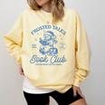 Christmas Snowman Frosted Tales Book Club Comfort Colors Sweatshirt Blue Spruce