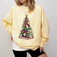 Christmas Tree Of Books For Readers And Librarians Comfort Colors Sweatshirt Blue Spruce Christmas Tree Of Books For Readers And Librarians Comfort Colors Sweatshirt Blue Spruce
