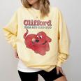 Clifford The Big Red Dog Clifford And Emily Book Cover Comfort Colors Sweatshirt Blue Spruce