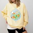 Clownfish Anemonefish Bubbles Water Frutiger Aero Y2K Style Comfort Colors Sweatshirt Blue Spruce