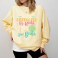 Crochet And Reading Crocheter Bookish Crocheting Book Lover Comfort Colors Sweatshirt Blue Spruce