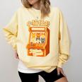 Cute Cats Retro 1980's Arcade Nostalgia Old Game Cabinet Comfort Colors Sweatshirt Blue Spruce