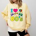 Dad I Love The 80's Retro 80s Nostalgia For Dad Comfort Colors Sweatshirt Blue Spruce