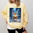 Deer Reads Book Women Girls Reindeer Comfort Colors Sweatshirt Blue Spruce Deer Reads Book Women Girls Reindeer Comfort Colors Sweatshirt Blue Spruce