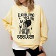 Elder Emo Club Skeleton Nostalgia It Wasn't a Phase Mom Comfort Colors Sweatshirt Blue Spruce