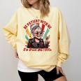 Elder Emo Grandma Nana Be Patient With Me I'm From The 1900s Comfort Colors Sweatshirt Blue Spruce