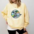 Elder Millennials Embracing 90s CDs Nostalgia Vibes Comfort Colors Sweatshirt Blue Spruce