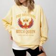 Fire Breathing Bitch Queen I Will Not Be Afraid Fantasy Book Comfort Colors Sweatshirt Blue Spruce Fire Breathing Bitch Queen I Will Not Be Afraid Fantasy Book Comfort Colors Sweatshirt Blue Spruce