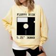 Floppy Disk Computer Nostalgia Fun PC Enthusiast History Comfort Colors Sweatshirt Blue Spruce