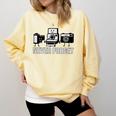 Never Forget Retro Camera Photography Nostalgia Premium Tri-Blend Comfort Colors Sweatshirt Blue Spruce